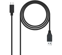 Nanocable cable usb 3.1, gen2 10 gbps 3a, tipo usb-c/m-a/m, negro, 2 m