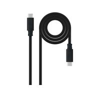 Nanocable cable usb 3.1 gen2 10gbps 5a, 4k/60hz, usb-c/m-usb-c/m, negr