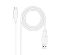Cable USB 3.1 Gen2 10Gbps 3A Nanocable USB-C/M > USB-A/M 0.5 M Blanco