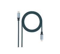 Nanocable Cable USB-C 3.1 Macho/Macho 1m Gris/Negro