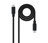 Nanocable Cable USB-C 3.1 Gen2 5A 100W 10Gbps 0,5 m Negro