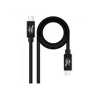 Nanocable Cable USB 4 Gen 3x2 40Gbps 5A/240W, USB-C/M-USB-C/M, Negro, 1.8 m