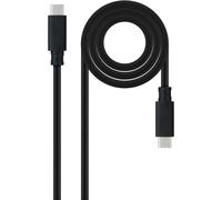 Nanocable Cable USB-C 3.1 Gen2 5A 100W 10Gbps 0,5 m Negro