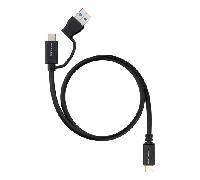 Nanocable Cable USB-C+USB-A/USB-C 3.2 GEN2 0.5M