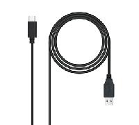 Cable USB 3.1 Nanocable 10.01.4001-L150/ USB Tipo-C Macho - USB Macho/ 1.5m/ Negro