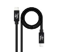 Cable USB-C Macho - USB-C Macho Negro (18 mts) - NANOCABLE