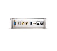 NANOCABLE 10.35.0003 - Caja de Conexión Multimedia (VGA, HDMI, Jack 3.5, RCA, 2xUSB, 2xRJ45) Color Blanco