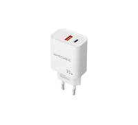 Nanocable cargador usb-c/pd + usb-a/qc 30w, blanco