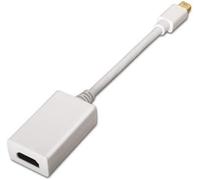 NANOCABLE 10.16.0102-W - Conversor Mini DisplayPort a HDMI, mDP/M-HDMI A/H, Macho-Hembra, Blanco, 15cm