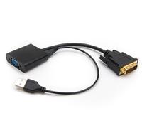 NANOCABLE CONVERSOR DVI 24+1 A VGA HDB15 M/H 0.10M Negro 10.16.2008-BK
