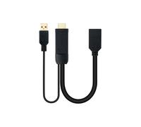 Nanocable Conversor HDMI 2.0 a DisplayPort V1.2 20cm Negro