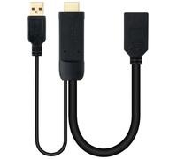 Nanocable Adaptador HDMI 2.0 a DisplayPort V1.2 20 cm Negro