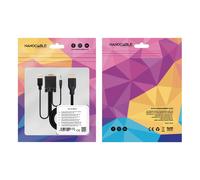 Cable Conversor Nanocable 10.15.4612/ HDMI Macho - VGA Macho/ Jack 3.5 Macho/ USB Macho/ 1.8m/ Negro