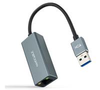 Nanocable 10.03.0405 - Conversor USB 3.0 a Ethernet Gigabit 10/100/1000 Mbps, Aluminio, Gris, 15 cm