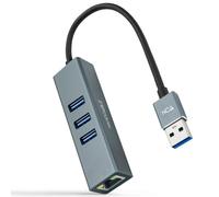Nanocable conversor usb 3.0 a ethernet gigabit + 3xusb 3.0, aluminio,