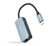 Nanocable Conversor USB-C 3.2 Gen1 a Ethernet 2.5G Aluminio 15cm Gris
