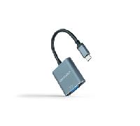 Adaptador NanoCable USB-C M para VGA F 10 CM Gris