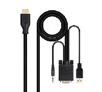Nanocable Conversor VGA+Audio a HDMI M-M 1,8 m 10.15.4612