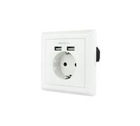 BASE DE ENCHUFE TOOQ USB BLANCO