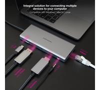 Docking Tipo-C Nanocable 10.16.4612/3xUSB/1xUSB Tipo-C/2xHDMI 4K/1xDisplayPort/1xRJ45/1xLect.tarjetas/1xJack 3.5/1xUSB Tipo-C PD