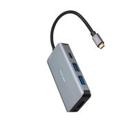 NANOCABLE HUB USB-C 3XUSB3.0+USB-C+USB-C PD 15CM
