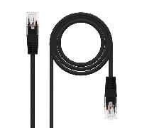Nanocable cable red latiguillo rj45 cat.6 utp awg24, negro, 30 cm