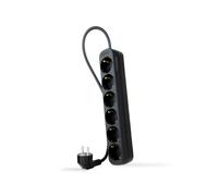 Base multiple 6 enchufes cable 1,4m negra 10.37.0006-ns-bk