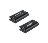 Nanocable repetidor HDMI 4K 24 Hz hembra a hembra, amplificación hasta 40 m, negro