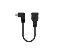Nano Cable 10.01.3600 - Cable USB 2.0 OTG acodado (On-The-GO), Tipo Micro B/M-A/H, Macho-Hembra, Negro, 15cm