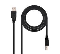 Nanocable USB 2.0 Tipo A/B 4,5m Negro - Cable USB