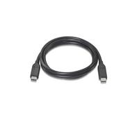 Nanocable 10.01.4101 - Cable 3A USB-C a USB-C, USB 3.1, Velocidad hasta 10Gbps, hasta 3 Amperios de carga, Gen2, macho-macho, Tipo C/M-C/M, negro, 1 mts