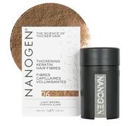 Nanogen Fibras Capilares Queratina: Castaño Claro 15 gr. | El polvo de textura de queratina añade volumen y grosor para cuero cabelludo fino o adelgazante, corrector instantáneo de