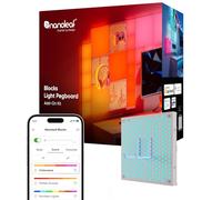 Nanoleaf Kit de Expansión Blocks | 1 Panel Perforados (Requiere Kit Incicio), con 2 Ganchos Resistentes, RGBW Luces LED Paneles, Teclados de Pantalla, Montaje fácil con tornillos (Incluidos)