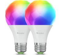 Nanoleaf Bombillas LED inteligentes E27, luces WiFi RGB con cambio de color, compatibles con Alexa/Google Home, 9W regulables con control remoto, 2700K-6500K, Matter, Bluetooth, pack de 2