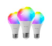 Nanoleaf Essentials 3 Bombillas LED E27 RGBW Inteligentes y Regulables - Luces Led 16M Colores Thread & Bluetooth, Compatible con Google Home Apple Homekit, para Decoración Habitación y Gaming