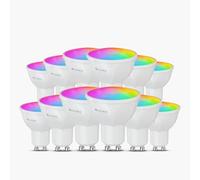 Nanoleaf Lámpara LED inteligente GU10 mate - 12 RGBCW regulable, sincronización de pantalla, 16 millones de colores, 400 lúmenes, WiFi App/control por voz (Alexa, Apple, Google), ideal para decoración