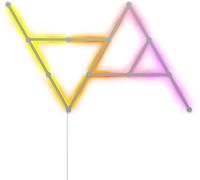 Nanoleaf Lines Kit de inicio de 60 grados, 15 barras de luz inteligentes LED RGBW - Luces de pared modulares retroiluminadas con Wi-Fi que cambian de color, sincronización de música y pantalla,