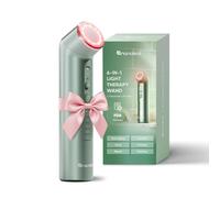 Nanoleaf Masajeador Facial 6-en-1, Fototerapia con Luz Roja + NIR/Azul, Enfriamiento, Calentamiento o Vibración, Dispositivo Portátil para Lifting y Reafirmación de Rostro y Cuello