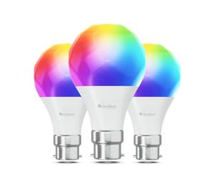 Nanoleaf Matter Essentials 3 Bombillas LED B22 RGBW Inteligentes y Regulables - Luces Led 16M Colores, Matter sobre Thread, Bluetooth, Compatible con Google Apple, Decoración Habitación y Gaming