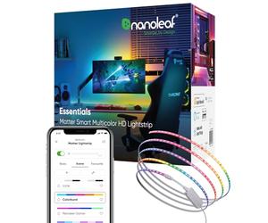 Nanoleaf Matter Essentials Lightstrip Starter Kit, 5M Tira LED HD RGBW Inteligente - Luces Led 16M Colores Direccionable, Matter sobre WiFi, Bluetooth, Compatible Google Apple, Decoración Habitación