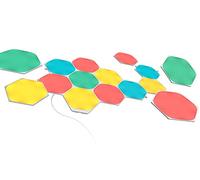 Nanoleaf Shapes Hexagons Kit de Inicio de 15 Hexágonos Luminosos LED RGBW, Apliques de Pared Interior Modulares, Luces Led Inteligentes 16M Colores WiFi, Compatible con Alexa, para Decoración y Gaming