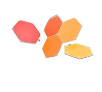 Nanoleaf Shapes Hexagons Kit de Inicio de 5 Hexágonos Luminosos LED RGBW - Apliques de Pared Interior Modulares, Luces Led Inteligentes 16M Colores WiFi, Compatible con Alexa, para Decoración y Gaming