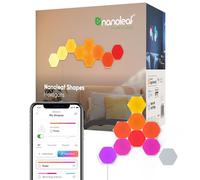 Nanoleaf Shapes Hexagons Kit de Inicio de 9 Hexágonos Luminosos LED RGBW, Apliques de Pared Interior Modulares, Luces Led Inteligentes 16M Colores WiFi, Compatible con Alexa, para Decoración y Gaming
