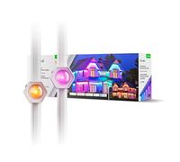 Nanoleaf Smart RGBICW Outdoor Wall Lights Starter Pack (15 m), multicolor y blanco cálido/frío, aplicación Wi-Fi para escenas individuales, control por voz (funciona con Alexa, Apple, Matter),