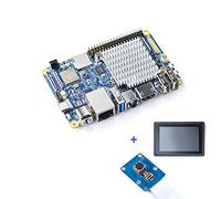 NanoPC-T4 + Cámara + Pantalla con Rockchip RK3399 y doble canal LPDDR3 de 4 GB y 16 GB de memoria flash eMMC 5.1 y Gigabit nativo Ethernet y doble interfaz de interfaz, compatible con Android 7.1.2, Lubuntu 16.04