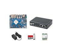 NanoPC-T6 Plus Mini RK3588 Quad-Core SoC, 16 GB LPDDR5 64 GB eMMC, M.2 B-key for 4G LTE, Dual 2.5G Ethernet/NVMe SSD/WiFi Module Smart IoT Gateway (Full Kit, 32 + 64 GB)