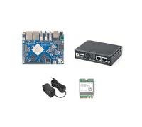 NanoPC-T6 Plus Mini WiFi Router, RK3588 Octa-Core Processor, 16GB LPDDR5 64GB eMMC, M.2 B-key for 4G LTE, Support Dual 2.5G Ethernet/NVMe SSD/WiFi Module for Smart IoT Gateway (WiFi Kit, 32+64GB)
