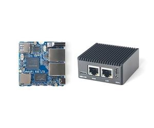 NanoPi R3S Mini Router OpenWRT, 2 GB LPDDR4X RAM, con Ethernet de doble Gbps para aplicaciones NAS Smart Home Office Gateway IoT, soporte Debian Ubuntu OS (con carcasa metálica KIT1, 1 GB de RAM, 0 GB