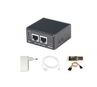 NanoPi R76S R76S Mini Router Repetidor FriendlyWrt, LPDDR5 16 GB RAM 32 GB eMMC 6TOPS NPU RK3576 SoC con modelo Al, puerto Ethernet dual de 2,5 G para IoT NAS Smart Gateway (Power Kit, con módulo WiFi