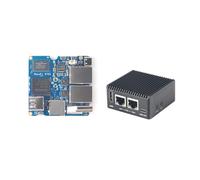 NanoPi R76S R76S Mini Router Repetidor FriendlyWrt, LPDDR5 16 GB RAM 32 GB eMMC 6TOPS NPU RK3576 SoC con modelo Al, puerto Ethernet dual de 2,5 G para IoT NAS Smart Gateway (kit estándar, con módulo